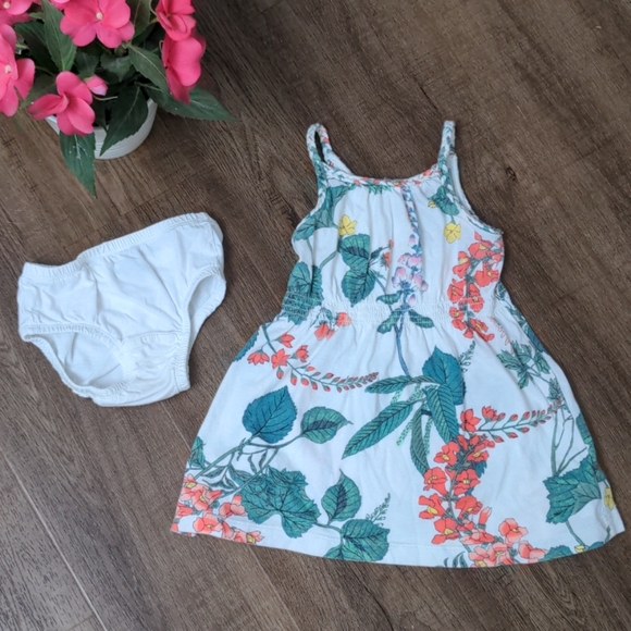 GAP Floral Sun Dress with Braided Straps